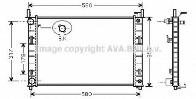 AVA QUALITY COOLING fda2324 -  Радиатор, охлаждение двигателя